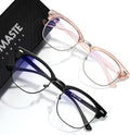 Blue Light Blocking Glasses Vintage Half Frame UV Clear Lens Anti Eyestrain by AOMASTE