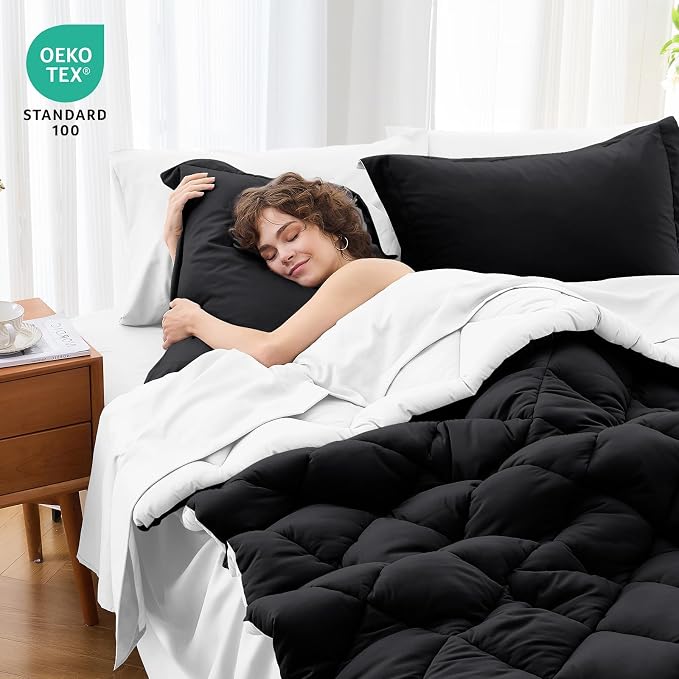 MUXHOMO 7 Pieces Full Comforter Set, Reversible Bed in a Bag Full Size - Image 4