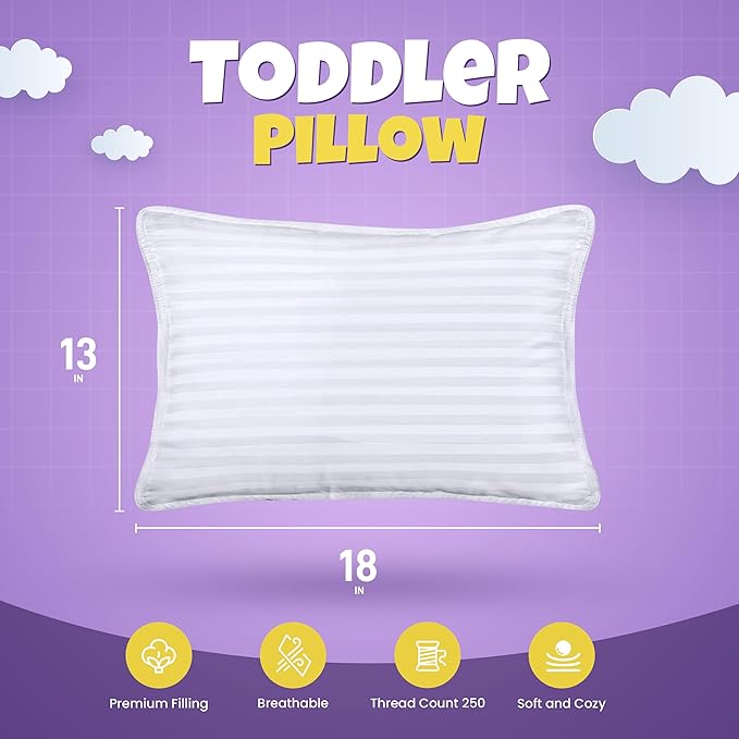 Utopia Bedding Toddler Pillow, 13x18 Pillows - Image 2