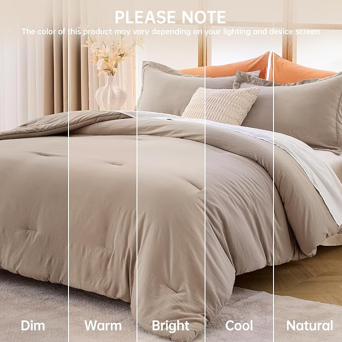 MUXHOMO Full Comforter Sets, All Season Ultra Soft Down Alternative Bedding - Image 9