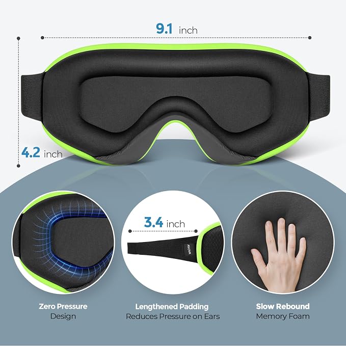 WAOAW Sleep Mask for Men Women: Blackout Eye Masks for Sleep - Image 8