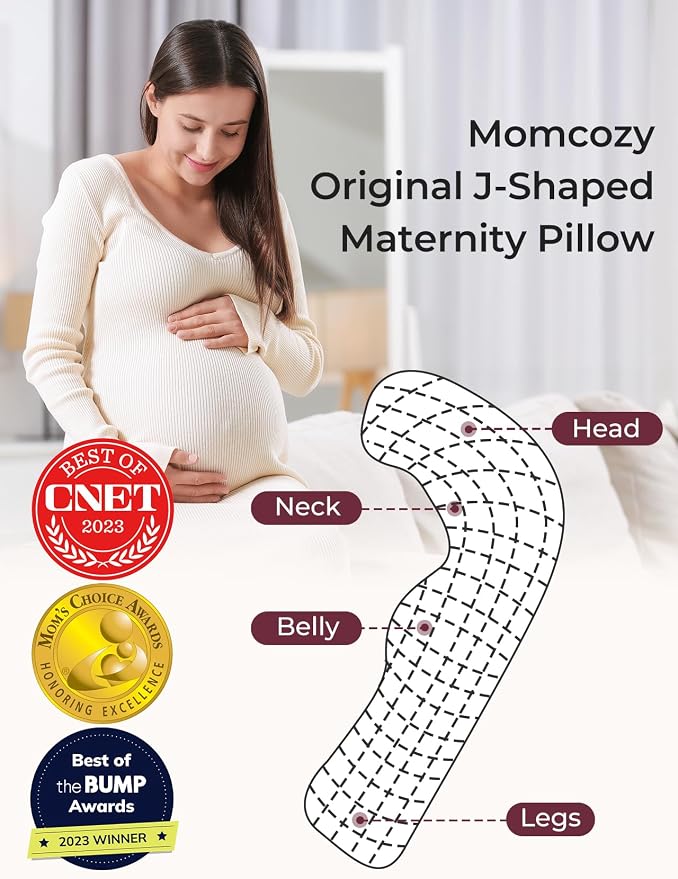 Momcozy J-Shaped Pregnancy Pillow - Image 3
