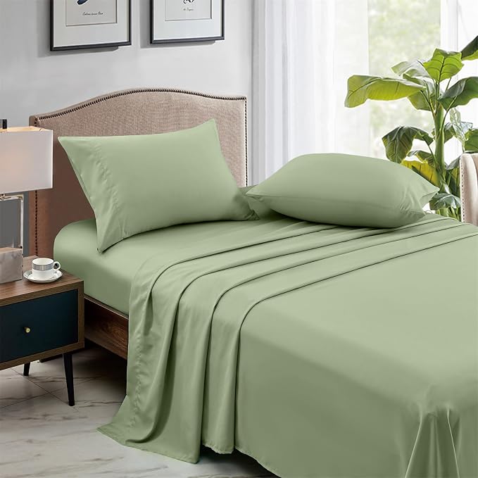 FreshCulture Twin Flat Sheets Only, Soft Microfiber Bedding Sheets - Image 3