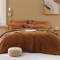WRENSONGE Twin Comforter Set- 5 Pieces Terracotta Bed in a Bag, All Season Twin by WRENSONGE