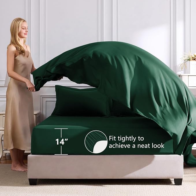CozyLux Full Size Comforter Sets Emerald Green - Image 5