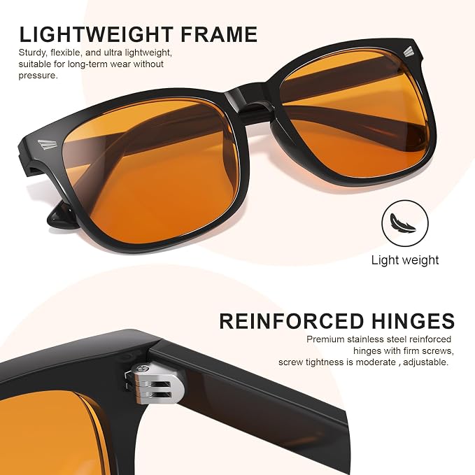 hunsquer Blue Light Glasses for Woman/Men Computer Blue Light Glasses - Image 3
