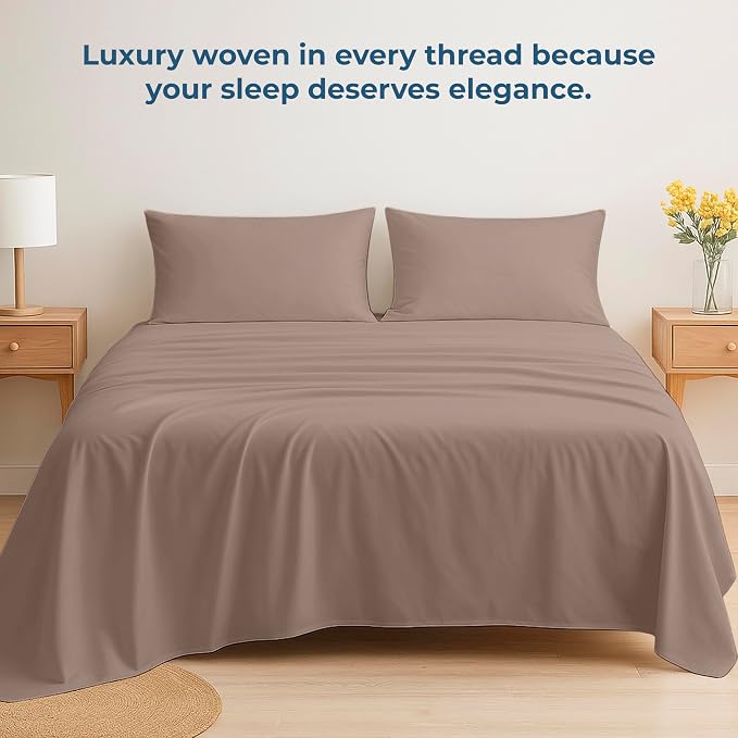 Royale Linens 100% Organic Cotton Twin XL Flat Sheet Only - Image 6