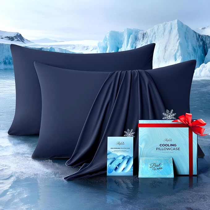 Ultra-Chill Cooling Pillowcase Set of 2 by Rifens