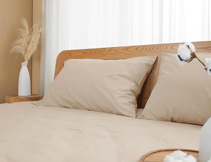 Pillow Cases, Standard Queen Size Cotton Percale Weave Pillowcases, Pre-Shrunk - Image 7