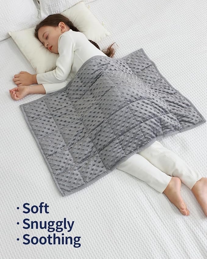 Mr. Sandman Weighted Lap Blanket 2LBS 20 x 30 Inches, Minky Dots Heavy Blanket - Image 7