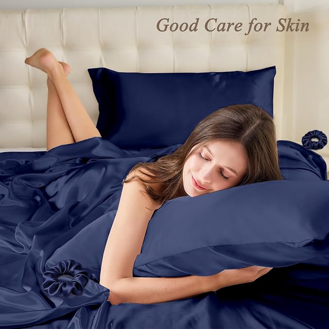 King Satin Pillowcase for Hair 2pc, Similar to Silk Pillow Cases, Easier Care - Image 2