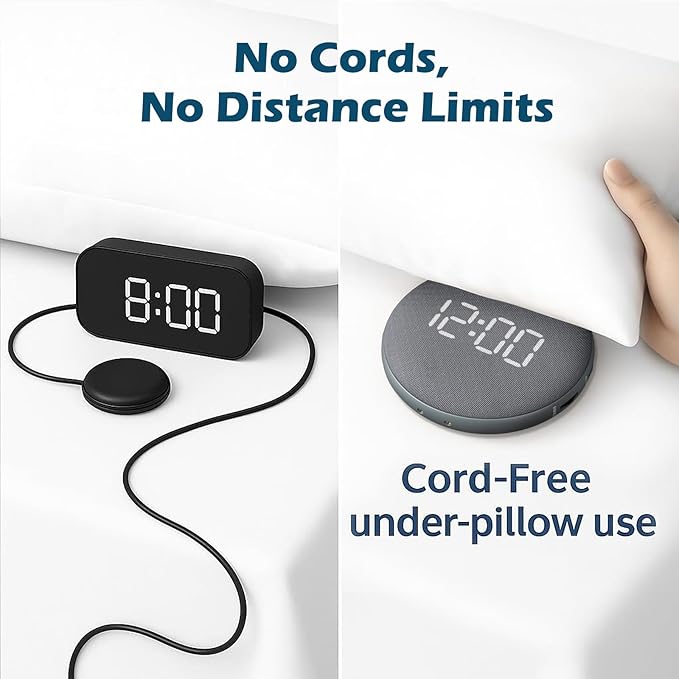 REACHER Super Loud Alarm Clock for Heavy Sleepers Adults Teens, Vibrating Alarm - Image 3