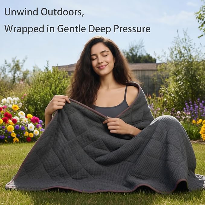 ZonLi 15lbs Weighted Blanket for Adults Sleeping, Double-Sided All Season - Image 4