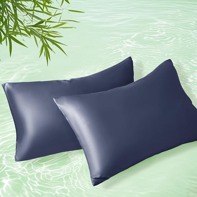 Homiest Cooling Pillow Cases Standard Size Set of 2, 100% Rayon Derived from by Homiest