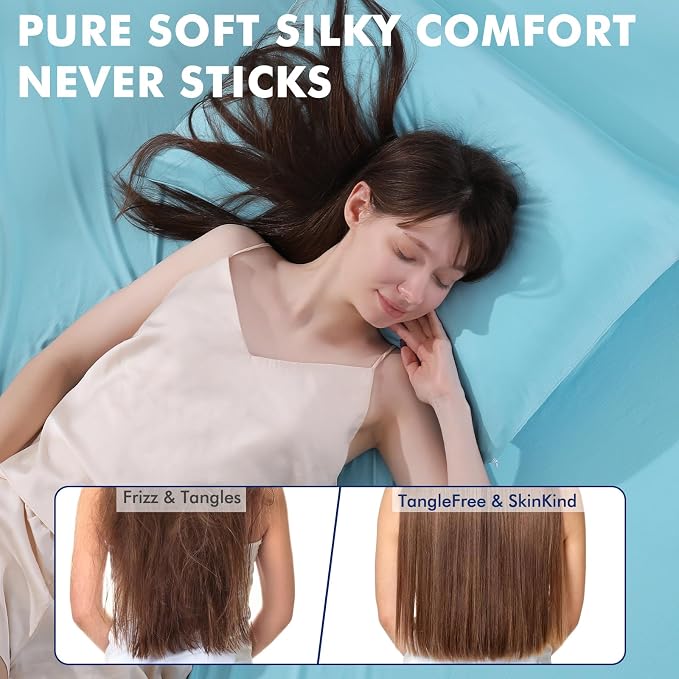 Elegear Cooling Pillow Cases for Hot Sleepers, Clean Fabric Silver Infused - Image 6