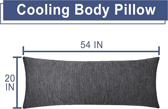 DWCN Cooling Body Pillow for Adults, 20x54 Inch Grey - Image 7