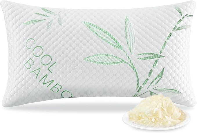 Shredded Memory Foam Pillow, Cooling Pillow Queen Size 1 Pack Adjustable Firm by Unknown