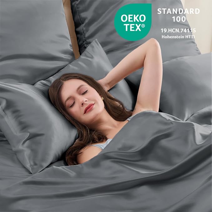 Satin Pillowcase for Hair 2pc, Similar to Silk Pillow Cases, Easier Care Than - Image 4