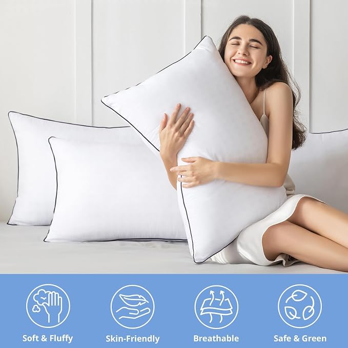 JOLLYVOGUE King Size Bed Pillow 1-Pack, Single Pillow - Image 2