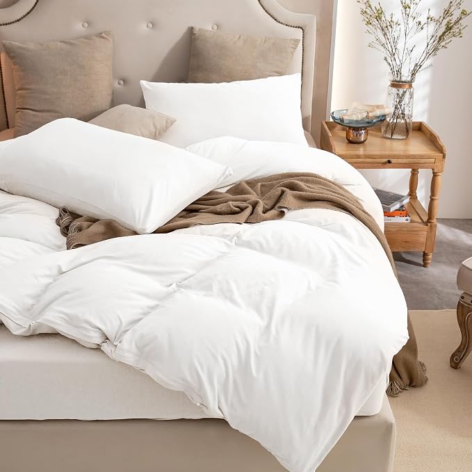 PURE ERA Jersey Knit Duvet Cover Set 100% T-Shirt Cotton Super Soft Comfy 3pc - Image 3