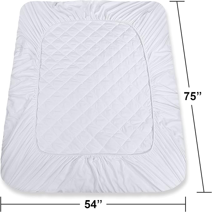 Utopia Bedding 2 Pack Quilted Fitted Mattress Pad, Full Size, Elastic Fitted - Image 4