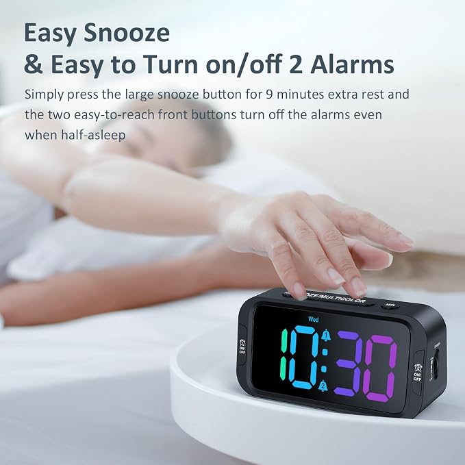 Odokee Digital Dual Alarm Clock - Image 7