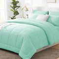 CozyLux Full Size Comforter Sets Mint Green, 7 Pieces Bed in a Bag, All Season by CozyLux