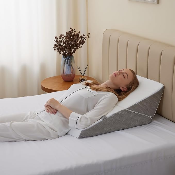 Bedluxe Wedge Pillow for Sleeping, Adjustable 9&12 Inch Foldable Bed Wedge - Image 7