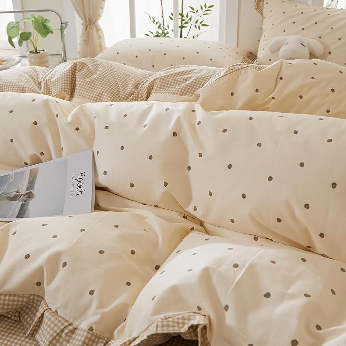 mixinni Floral Duvet Cover Set Twin XL Size – 100% Cotton 3-Piece Bedding Set - Image 9