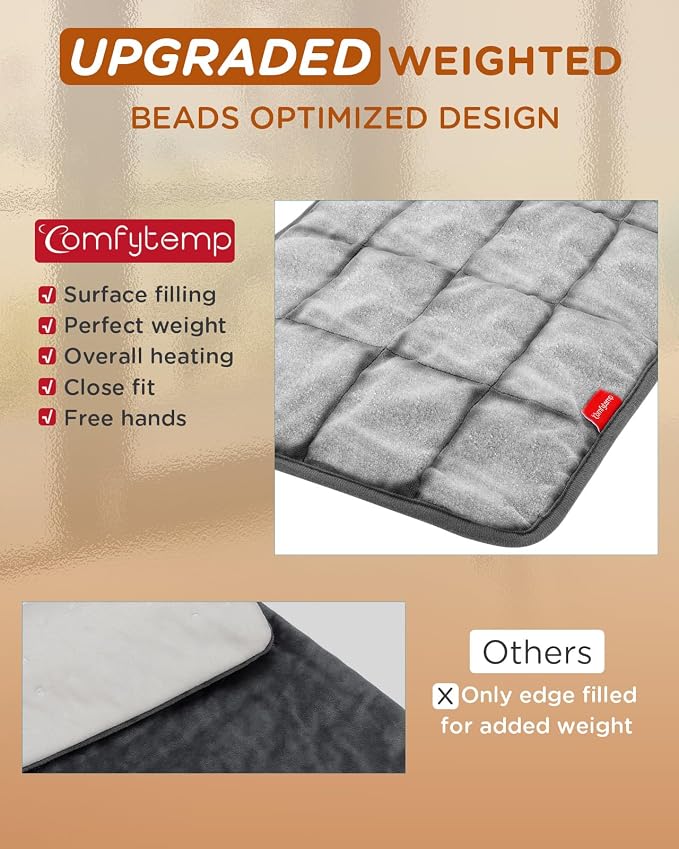 Comfytemp Weighted Heating Pad for Back & Period, FSA Eligible Electric Heat Pad - Image 6