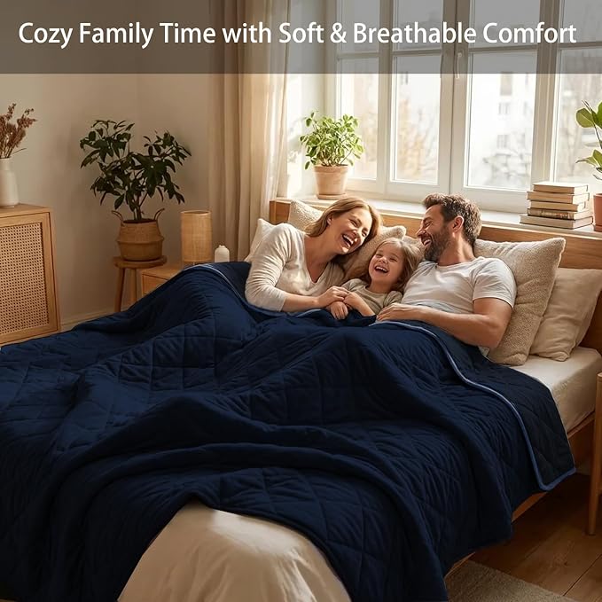 ZonLi 20lbs Weighted Blanket for Adults Sleeping, Double-Sided All Season - Image 5