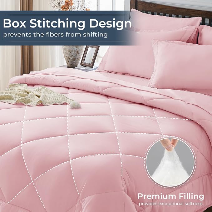 HEVUMYI Pink King Comforter Set - Image 4
