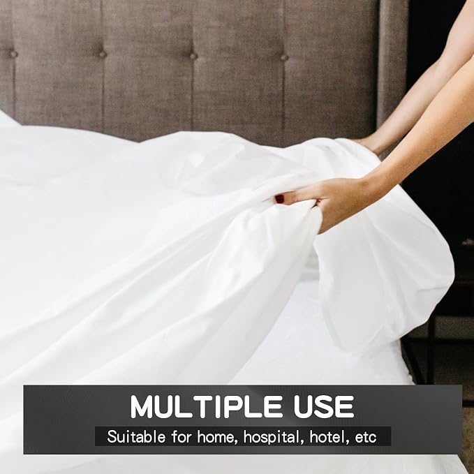 Mattress-Homes Queen 100% Egyptian Cotton Top Sheet 1Pcs, Cool & Breathable - Image 2