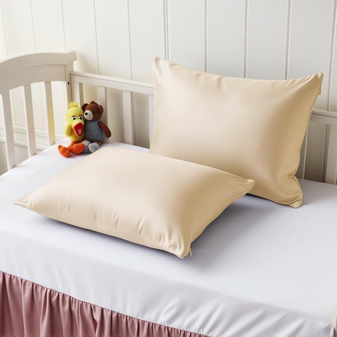 2 Pack Cooling Toddler Pillow Cases, Viscose Derived from Bamboo Small Pillow - Image 2