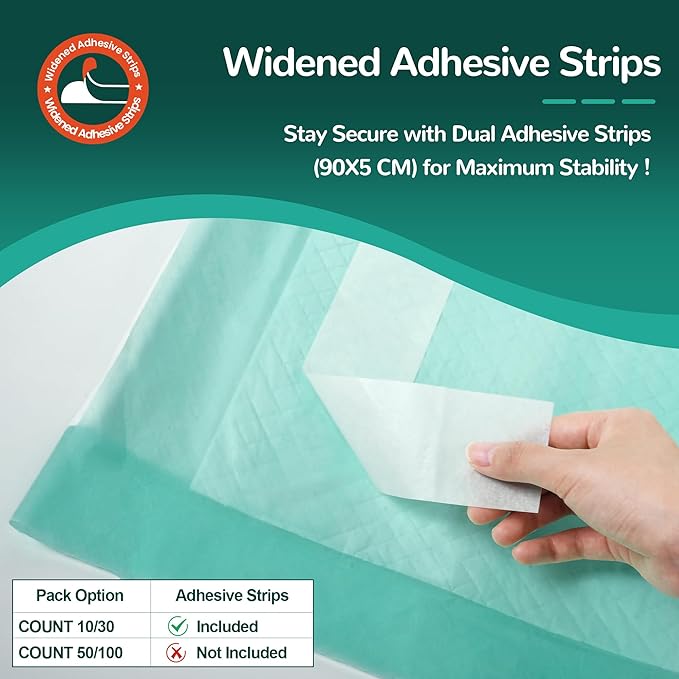 MILDPLUS Bed Pads with Adhesive Strips 30''X36'', Kids and Pet - Image 2