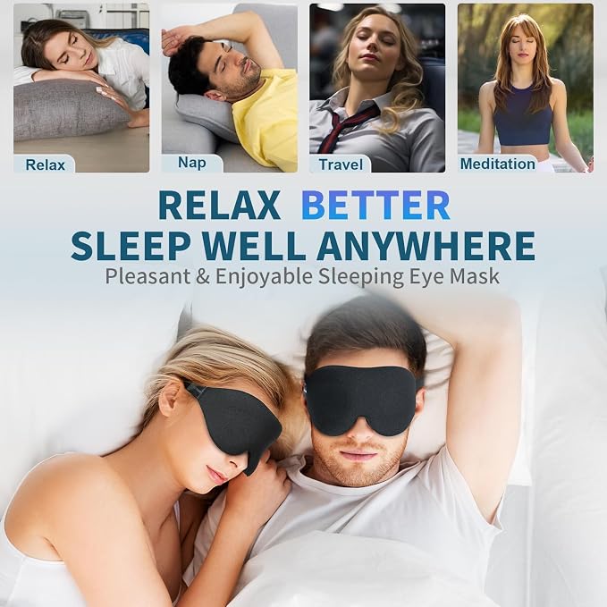 ZGGCD Sleep Mask for Side Sleeper, Light Blocking Sleeping Eye Mask for Women - Image 7