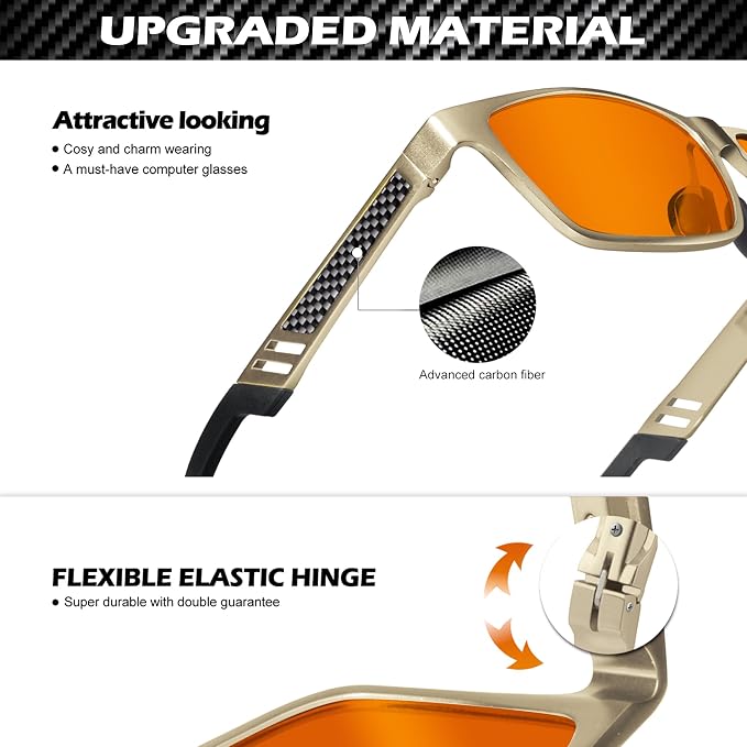 ANYLUV Blue Light Blocking Glasses Men Computer Gaming Glasses Lightweight - Image 3