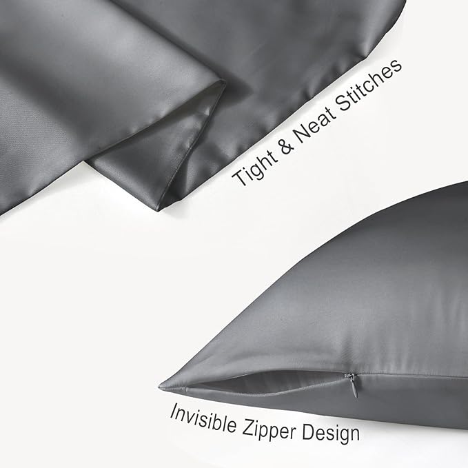 Cobnom Pure Mulberry Silk Pillowcases Set of 2, King Size - Image 5