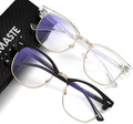 Blue Light Blocking Glasses Vintage Half Frame UV Clear Lens Anti Eyestrain by AOMASTE
