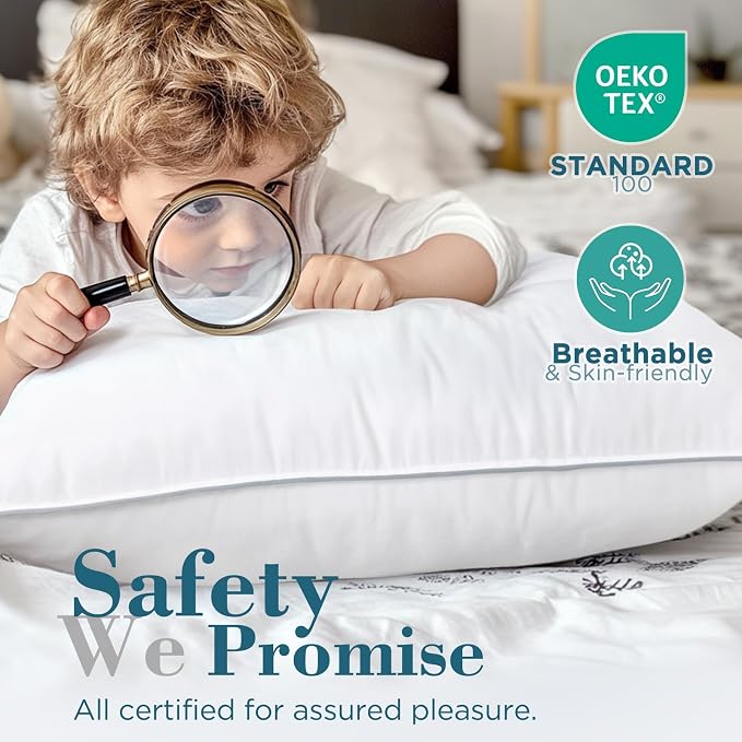 viewstar Bed Pillows Queen Sizes Set of 2, Hotel Quality Cooling Down - Image 7