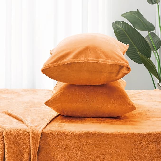 BEDELITE Flannel Sheets Queen Size Burnt Orange - Image 7