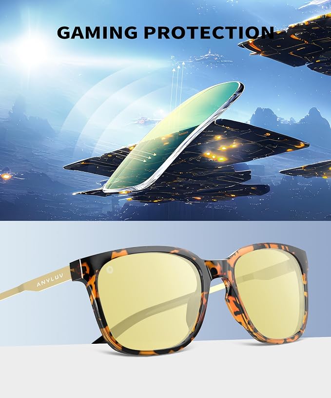 ANYLUV Blue Light Glasses for Men, Lightweight Computer Gaming Glasses - Image 4