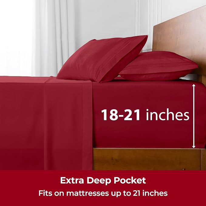 Mellanni Extra Deep Split King Sheets - Image 6