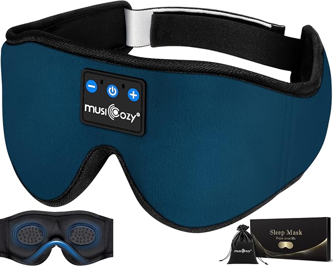 MUSICOZY Sleep Headphones Bluetooth 5.4 Headband Sleeping Eye Mask by MUSICOZY
