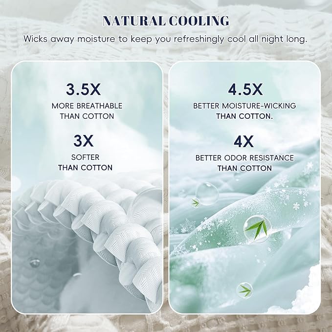 PHF Cooling Waffle Blanket Twin Size, Lightweight 60% Rayon from Bamboo & 40% - Image 3