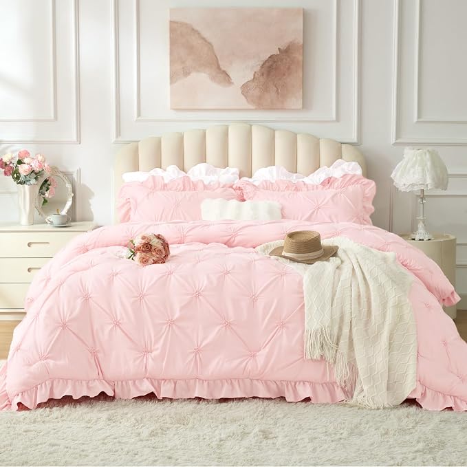 BEDELITE Baby Pink Twin Comforter Set by BEDELITE