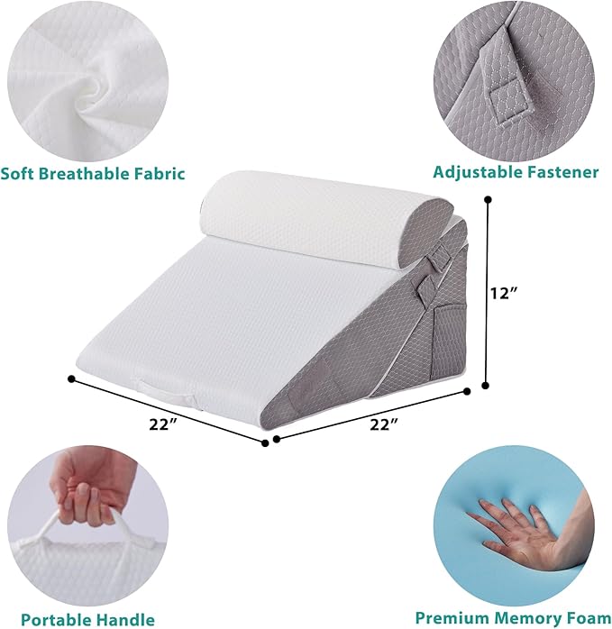 Bedluxe Wedge Pillow Headboard, Adjustable Pillow Wedge - Image 4