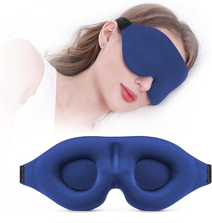 YIVIEW Sleep Mask for Side Sleeper, Complete Light Blocking 3D Pink Sleeping by YIVIEW