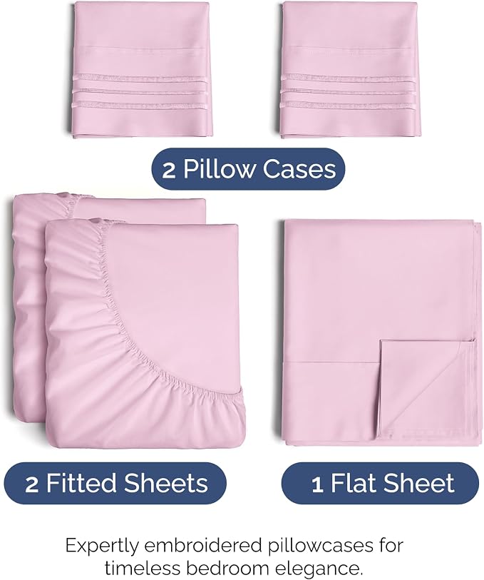 Split King Size 5 Piece Sheet Set - Image 2