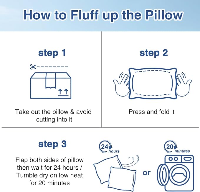 Favocama Cooling Pillow for Sleeping, Shredded Memory Foam Pillows King Size - Image 7